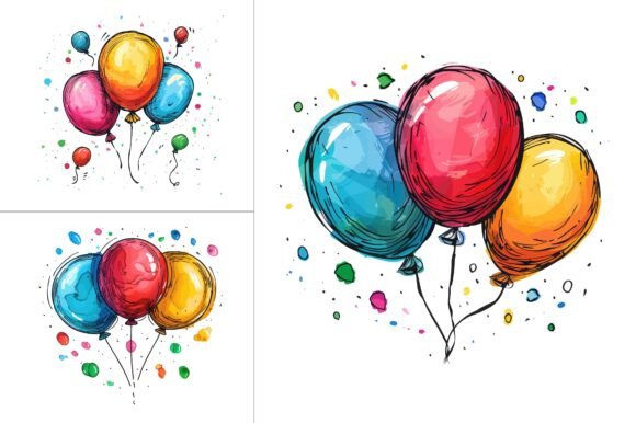 Balloon Vector Graphic for Vibrant T-Shirt Design