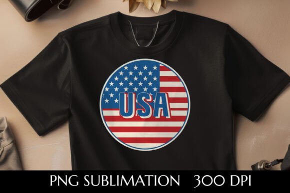 USA Flag Circle Graphic: A Patriotic Design Staple