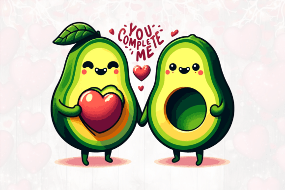 You Complete Me Valentine PNG Graphic: A Design Asset for Heartfelt Projects